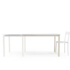 Toy bois Table de cuisine en verre avec rallonge