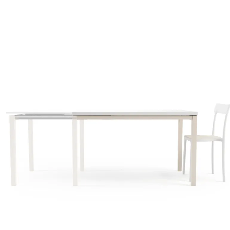 Toy bois Table de cuisine en verre avec rallonge