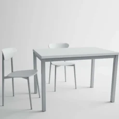 Toy métal Table de cuisine en verre avec rallonge hauteur 75 cm