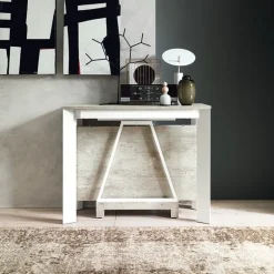 Trek Console extensible transformable en table en mélaminé