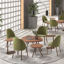 Trevi Table basse ronde avec pieds en métal