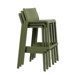 Trill stool Tabouret de bar moderne empilable en polypropylène