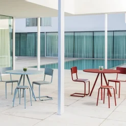 Triple Table ronde moderne en stratifié