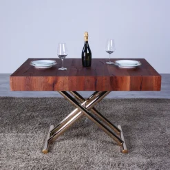 Ulisse Table relevable extensible pour petit espace en bois