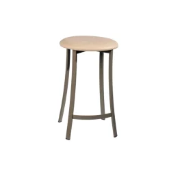 Urane Carrier® Tabouret snack sans dossier en synthétique et métal fabriqué en France