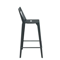 Valence Carrier® Tabouret snack industriel français en métal avec dossier