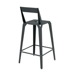 Valence Carrier® Tabouret snack industriel français en métal avec dossier