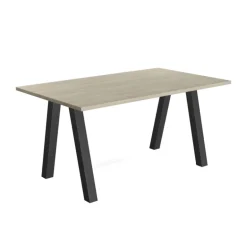 Veneto Table moderne rectangulaire en stratifié avec pieds obliques