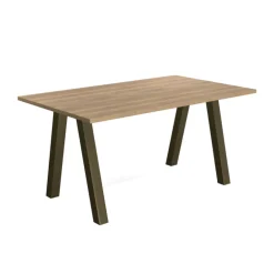 Veneto Table moderne rectangulaire en stratifié avec pieds obliques