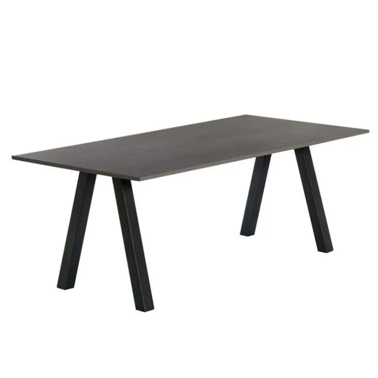 Veneto Table snack moderne stratifié avec pieds obliques