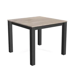 Verona Table carrée avec pieds métal conçue en Belgique