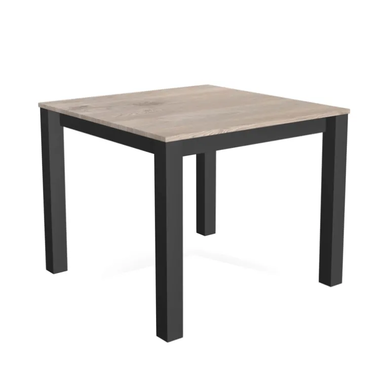 Verona Table carrée avec pieds métal conçue en Belgique