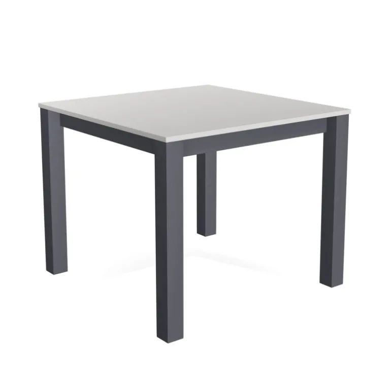 Verona Table carrée avec pieds métal conçue en Belgique