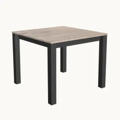 Verona Table carrée avec pieds métal conçue en Belgique