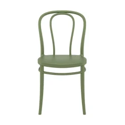 Victor Chaise de jardin bistrot empilable en polypropylène
