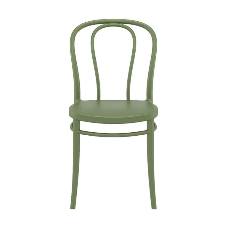 Victor Chaise de jardin bistrot empilable en polypropylène