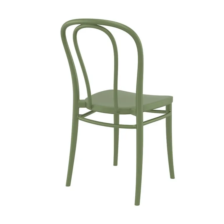 Victor Chaise de jardin bistrot empilable en polypropylène