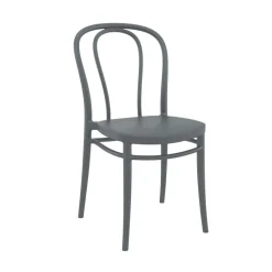 Victor Chaise de jardin bistrot empilable en polypropylène