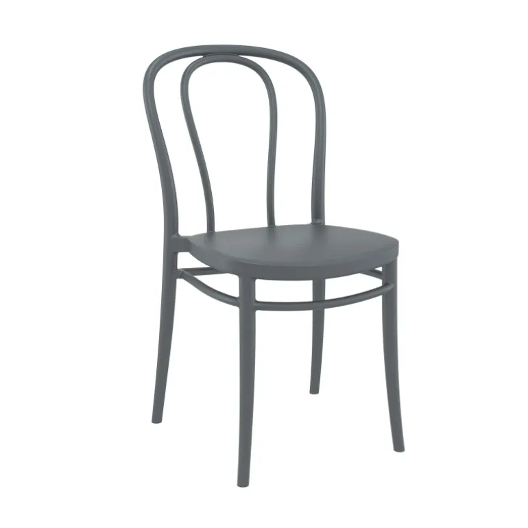 Victor Chaise de jardin bistrot empilable en polypropylène
