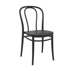 Victor Chaise de jardin bistrot empilable en polypropylène