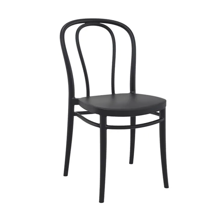 Victor Chaise de jardin bistrot empilable en polypropylène