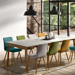 Victoria Table avec allonge et pieds en métal