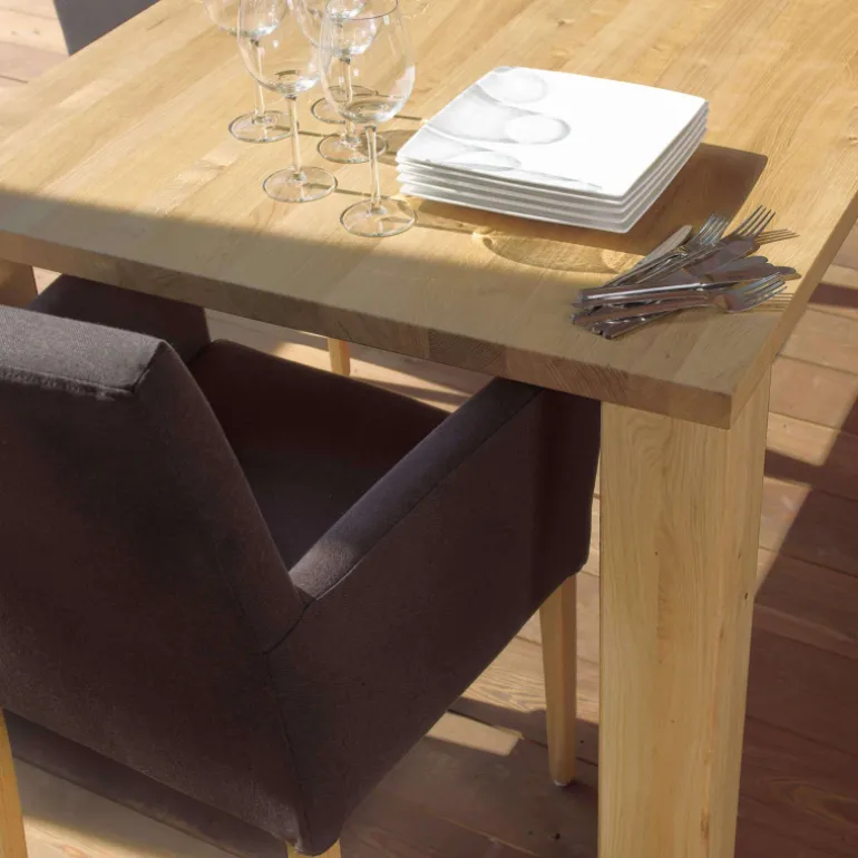 Vigo Mobitec® Fauteuil de salon en bois et tissu