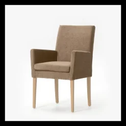 Vigo Mobitec® Fauteuil de salon en bois et tissu