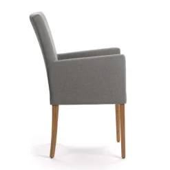 Vigo Mobitec® Fauteuil de salon en bois et tissu