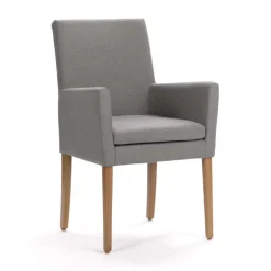 Vigo Mobitec® Fauteuil de salon en bois et tissu