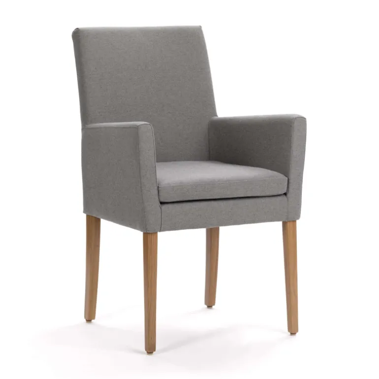 Vigo Mobitec® Fauteuil de salon en bois et tissu