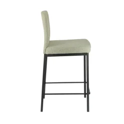 Villa Tabouret snack tissu avec pieds en métal