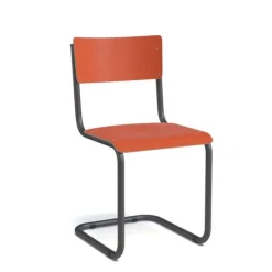 Vintage Chaise rétro style écolier avec pieds en luge