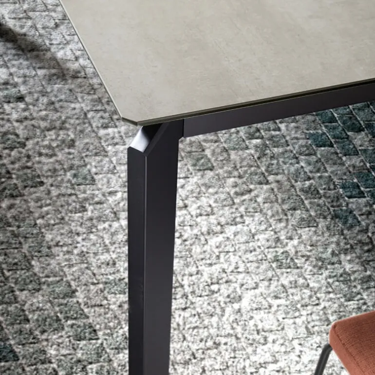 Vision Table de salle à manger rectangulaire en céramique extensible