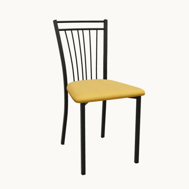 Viva Chaise contemporaine en métal et en tissu fabriquée en Belgique