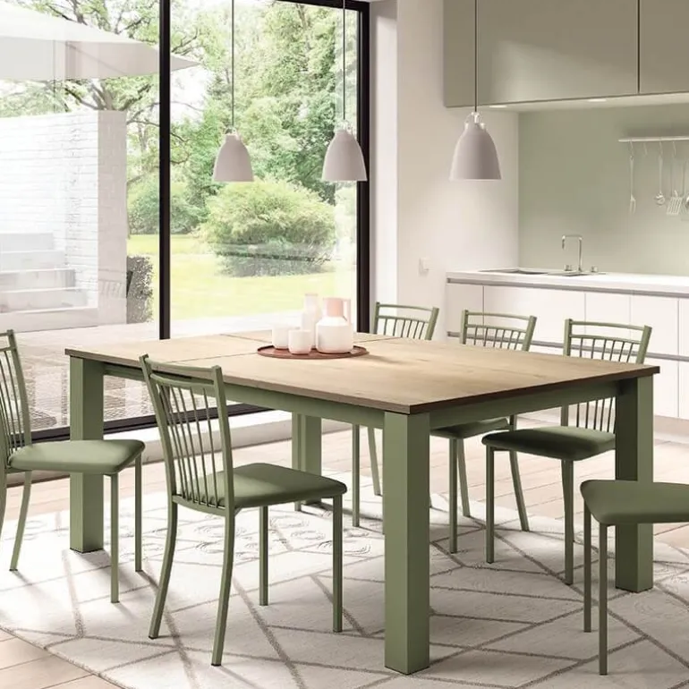 Viva Chaise de cuisine en métal et simili