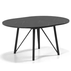 Wacko 2.0 Table ronde moderne extensible à pieds métalliques