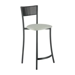 Wasabi Carrier® Tabouret haut assise en tissu et structure en métal fabrication française