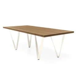 Wave Table design rectangulaire avec pied en métal