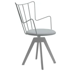 Well Carrier® Chaise pivotante design en synthétique et métal