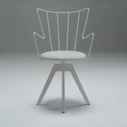 Well Carrier® Chaise pivotante design en synthétique et métal