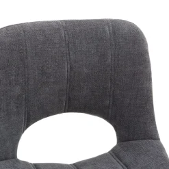 WilliamTabouret cosy en tissu avec pieds en métal noir