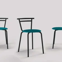 Xélus Carrier® Chaise de cuisine fabriquée en France assise ronde structure métal