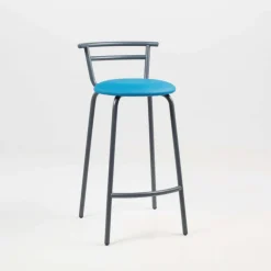 Xélus Carrier® Tabouret snack fabriqué en France assise ronde rembourrée et structure métal