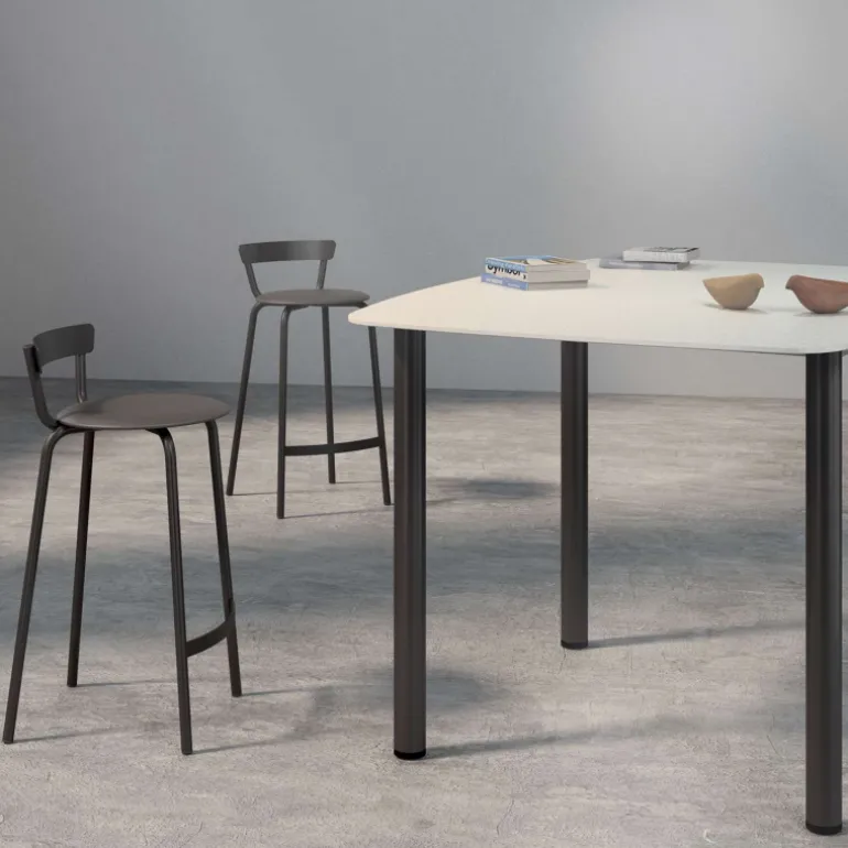 Xoxo Carrier® Tabouret snack fabriqué en France structure en métal et assise rembourrée