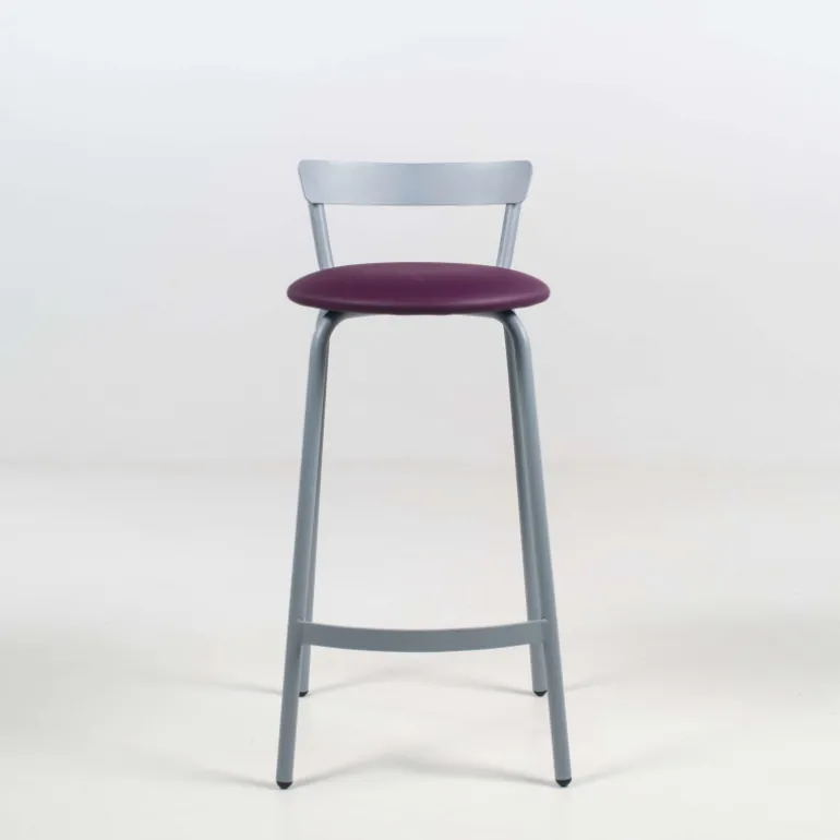 Xoxo Carrier® Tabouret snack fabriqué en France structure en métal et assise rembourrée