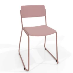 Zoom Chaise moderne en simili avec pieds traîneau