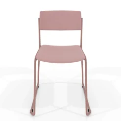 Zoom Chaise moderne en simili avec pieds traîneau