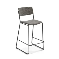Zoom Tabouret snack moderne en tissu pieds traîneau