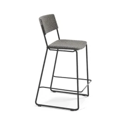 Zoom Tabouret snack moderne en tissu pieds traîneau